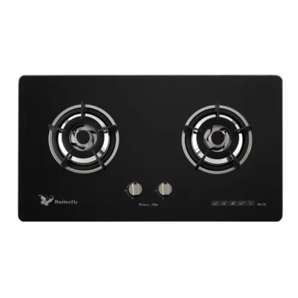 Butterfly 2 BURNER GLASS BUILT IN HOB – BG-2E