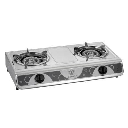 Butterfly STAINLESS STEEL DOUBLE GAS STOVE – BGC-868F/305(CIS HEAD)