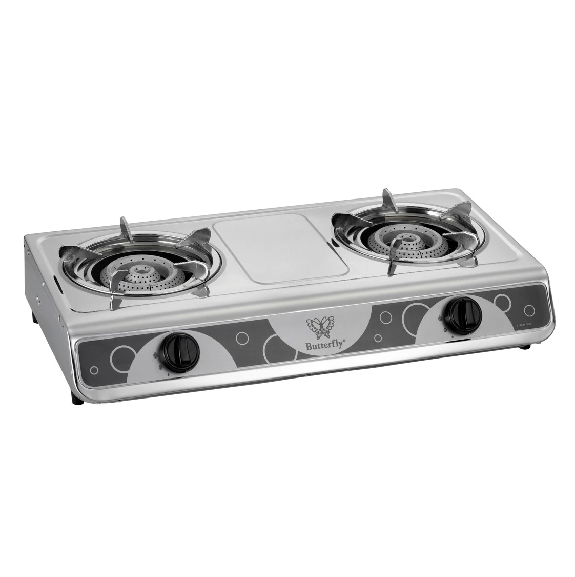 BGC-868F_305N Butterfly STAINLESS STEEL DOUBLE GAS STOVE – BGC-868F/305(CIS HEAD) - Image 1