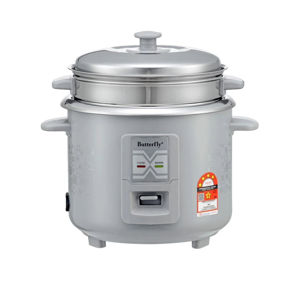 BRC-SS150 Butterfly BRC-SS Stainless Steel Straight Rice Cooker - Image 1