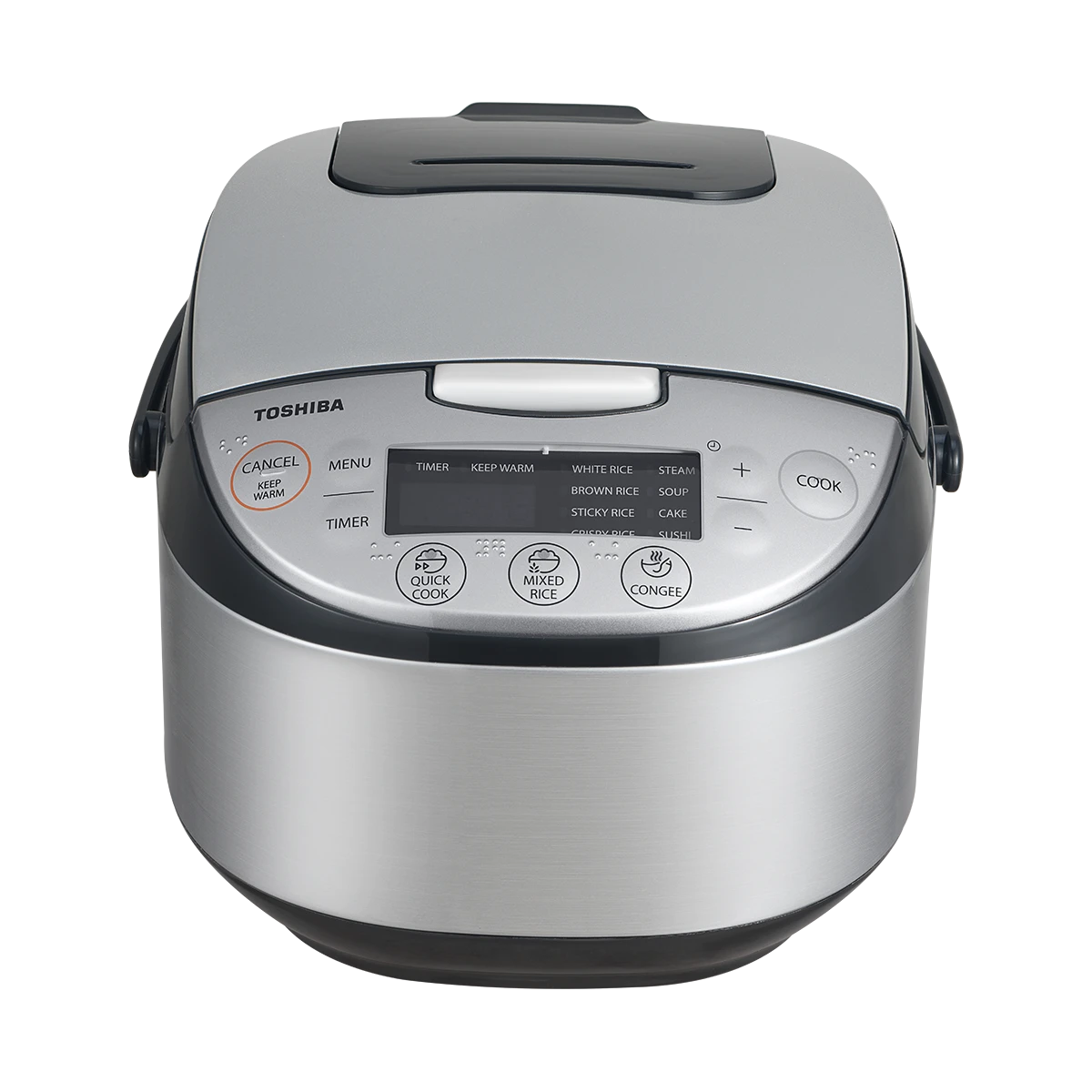 RC-10DR1TMY-01 Toshiba DR1 Bincho Charcoal Pot Rice Cooker - Silver - Image 1